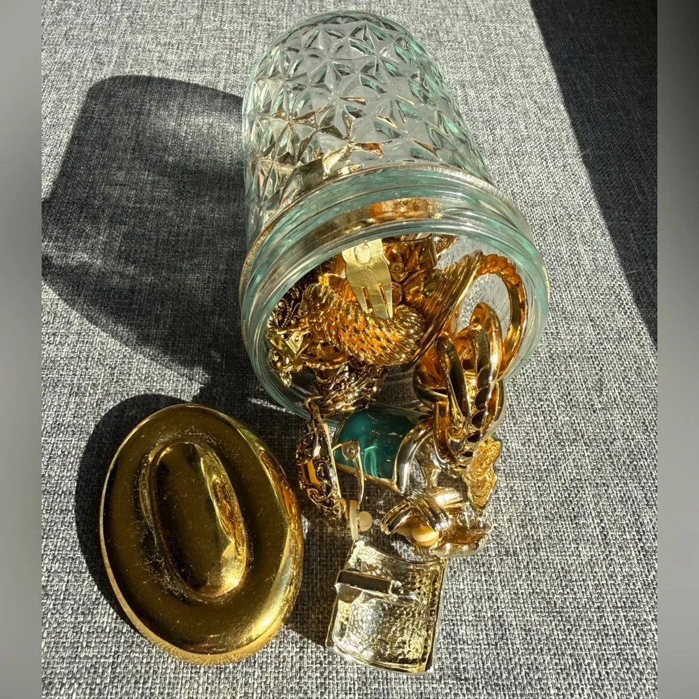 Gold and Silver Toned Vintage Inspired Earrings Mystery Jewelry Jar - Picture 2 of 4